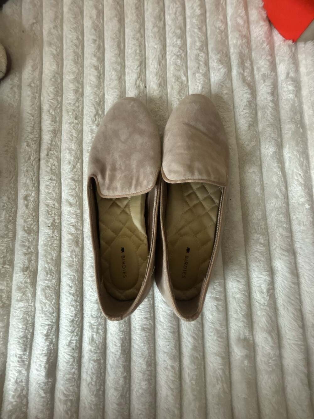 Birdies The Starling Latte Suede Slip-On Loafers